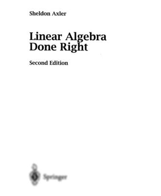  Linear Algebra Done Right - Uma Sinfonia de Espaços Vetoriais e Transformações!